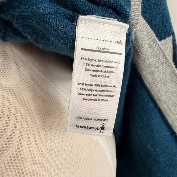 Smartwool Women's Sweater | Teal with Grey Accents | Medium - Picture 8 of 11